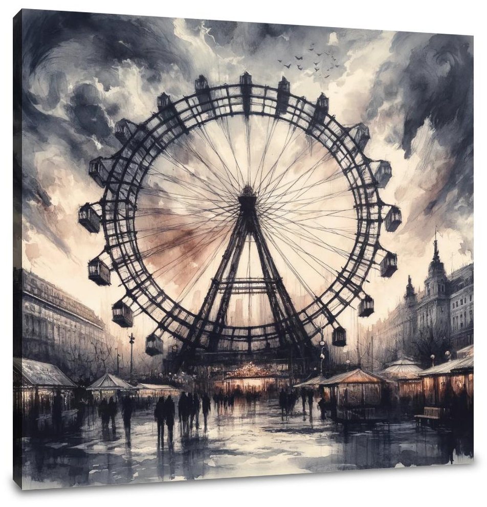 Vienna Ferris Wheel Emotions Canvas
