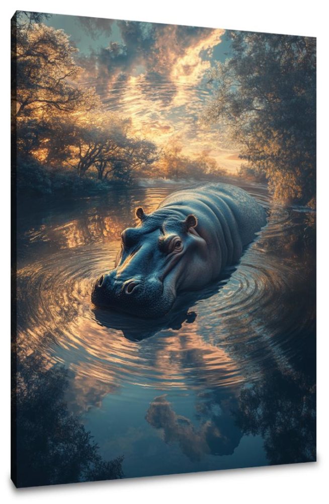 Hippo’s Dream Afloat Canvas