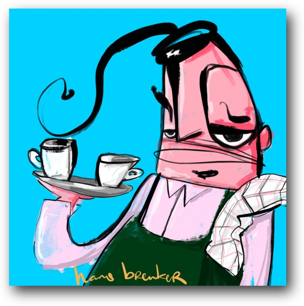 Barista serving