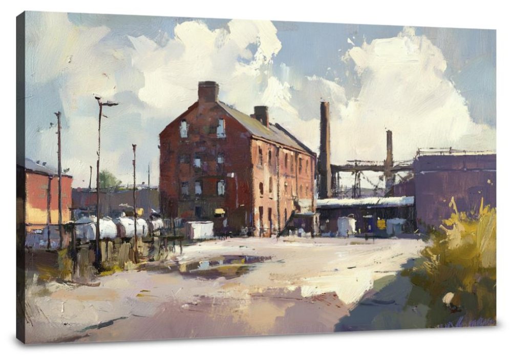 Industrial Heritage Sunlit Canvas