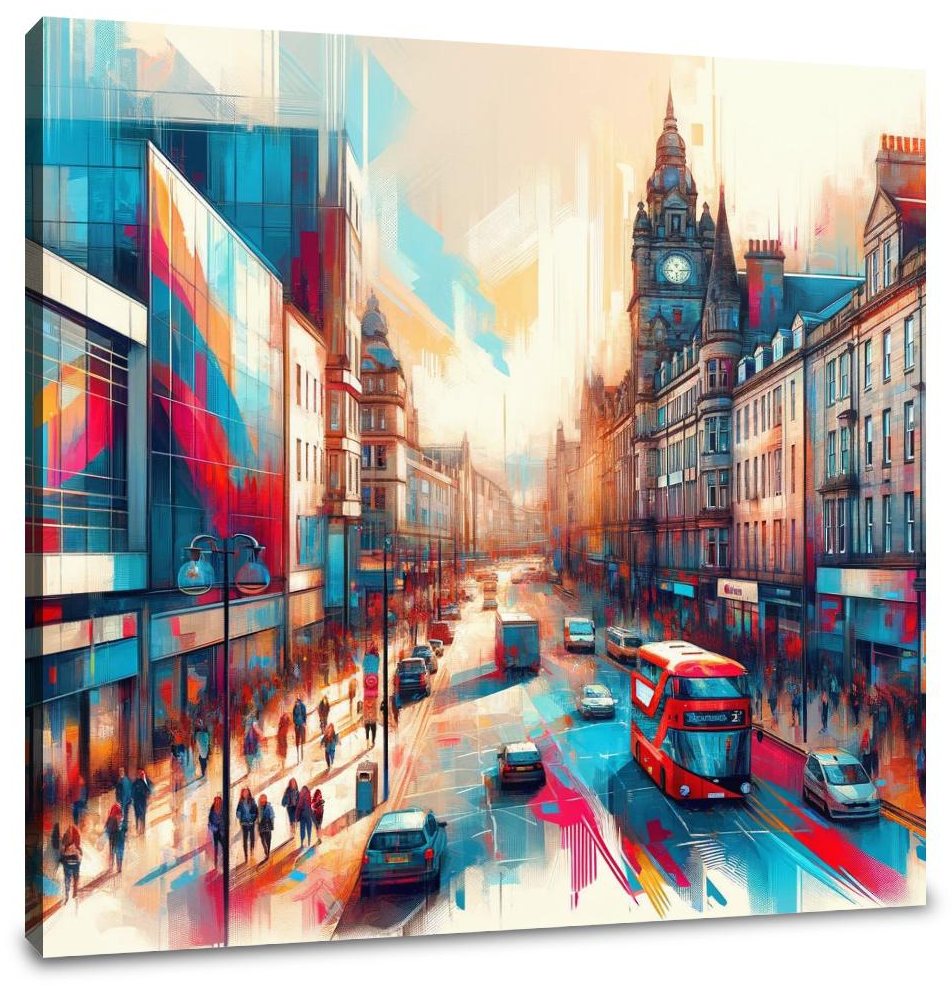 Aberdeen's Union Street Vibrance Canvas