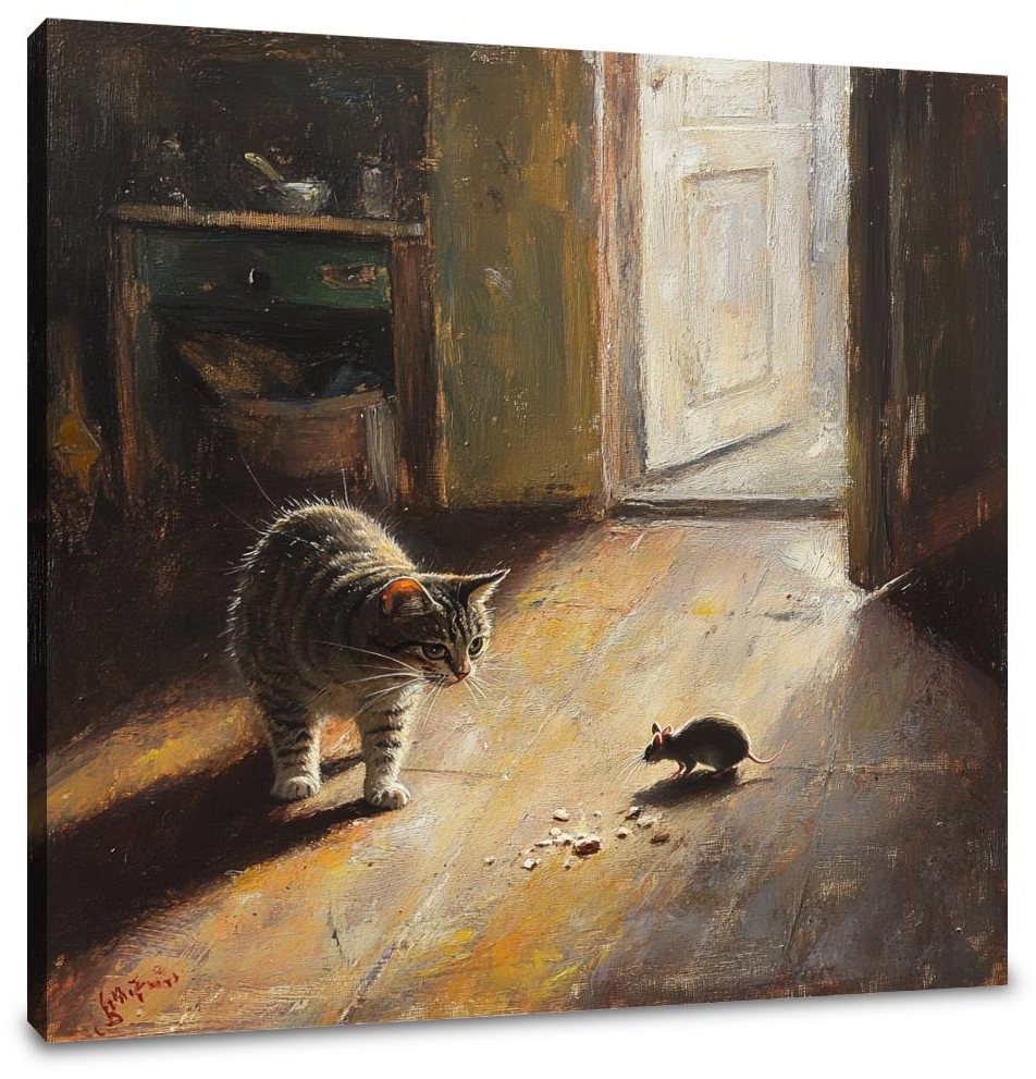 Cat's Hunt Canvas