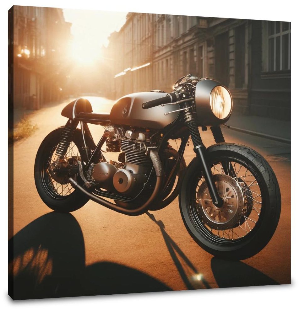 Sunset Café Racer Canvas