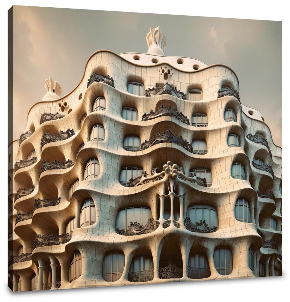 Casa Milà Waves Canvas