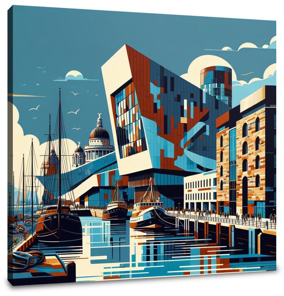 Liverpool Merseyside Maritime Modernism Canvas