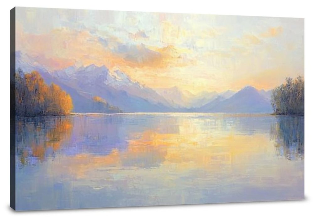 Serene Lake Dawn Canvas