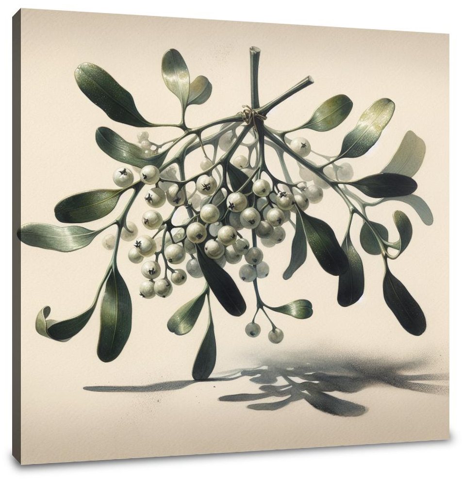 Melancholic Mistletoe Christmas Canvas