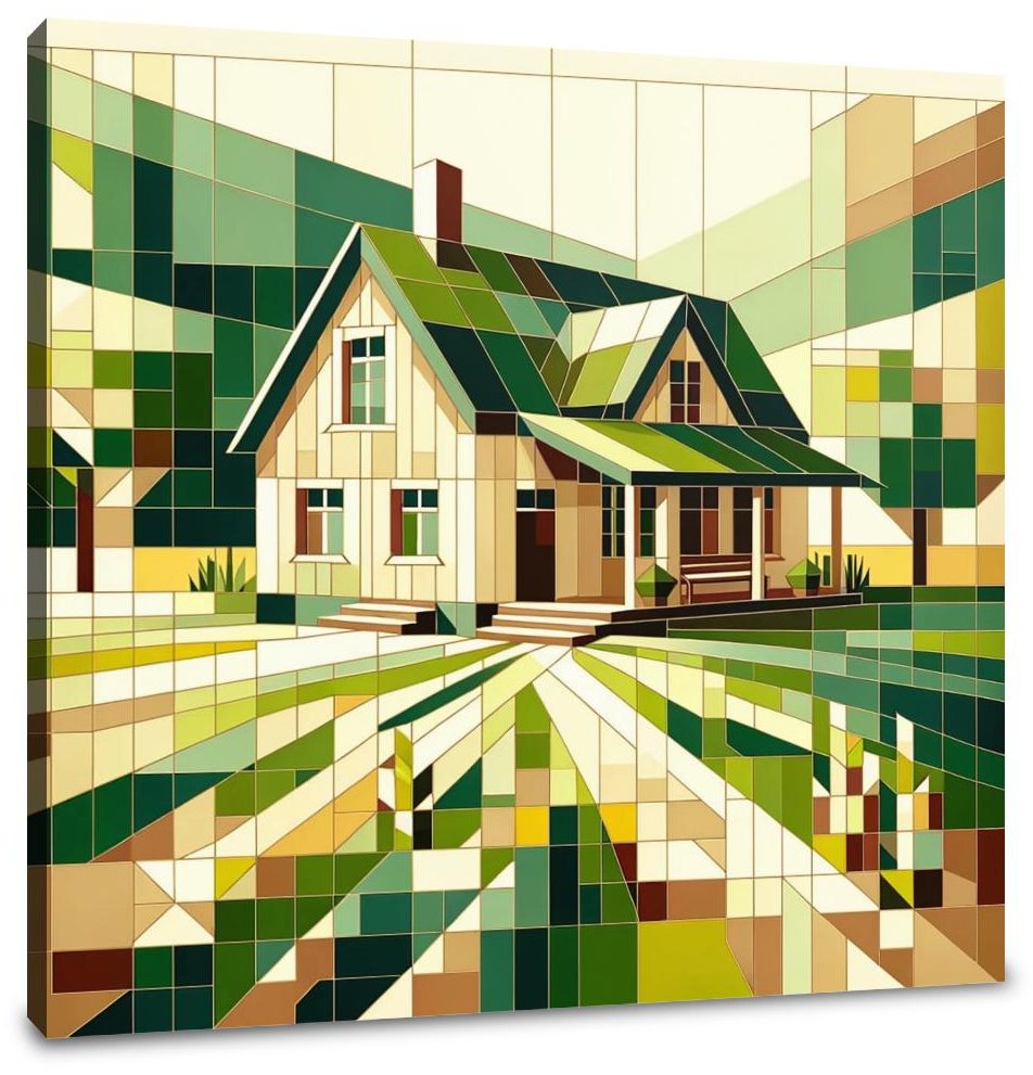Countryside Geometry Canvas