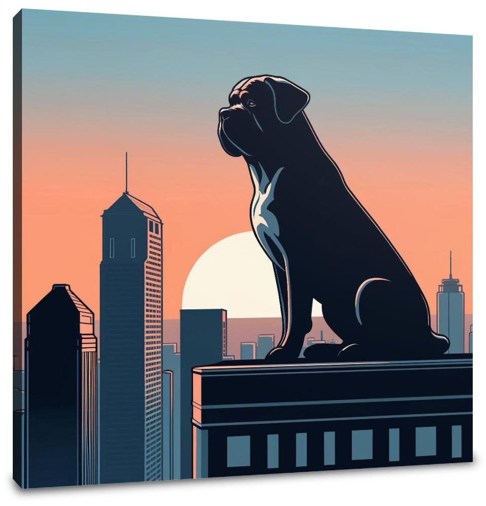 Dawn Sentinel Bullmastiff Canvas