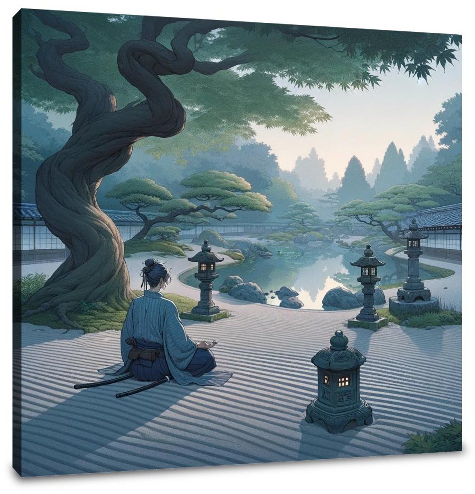 Samurai Serenity Canvas
