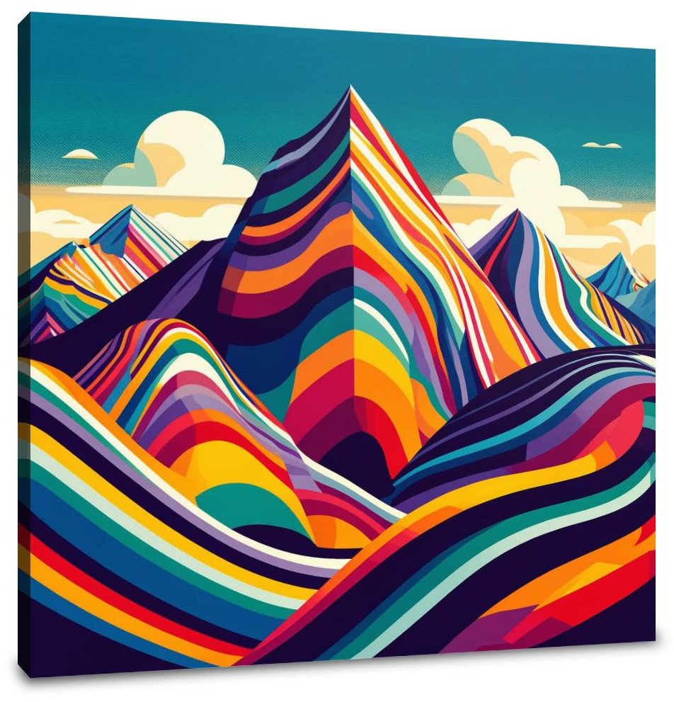 Vinicunca Modernist Canvas