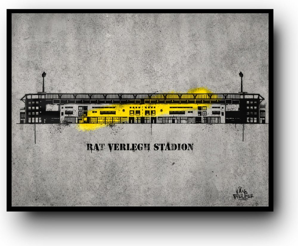 Rat relocation stadium stencil art