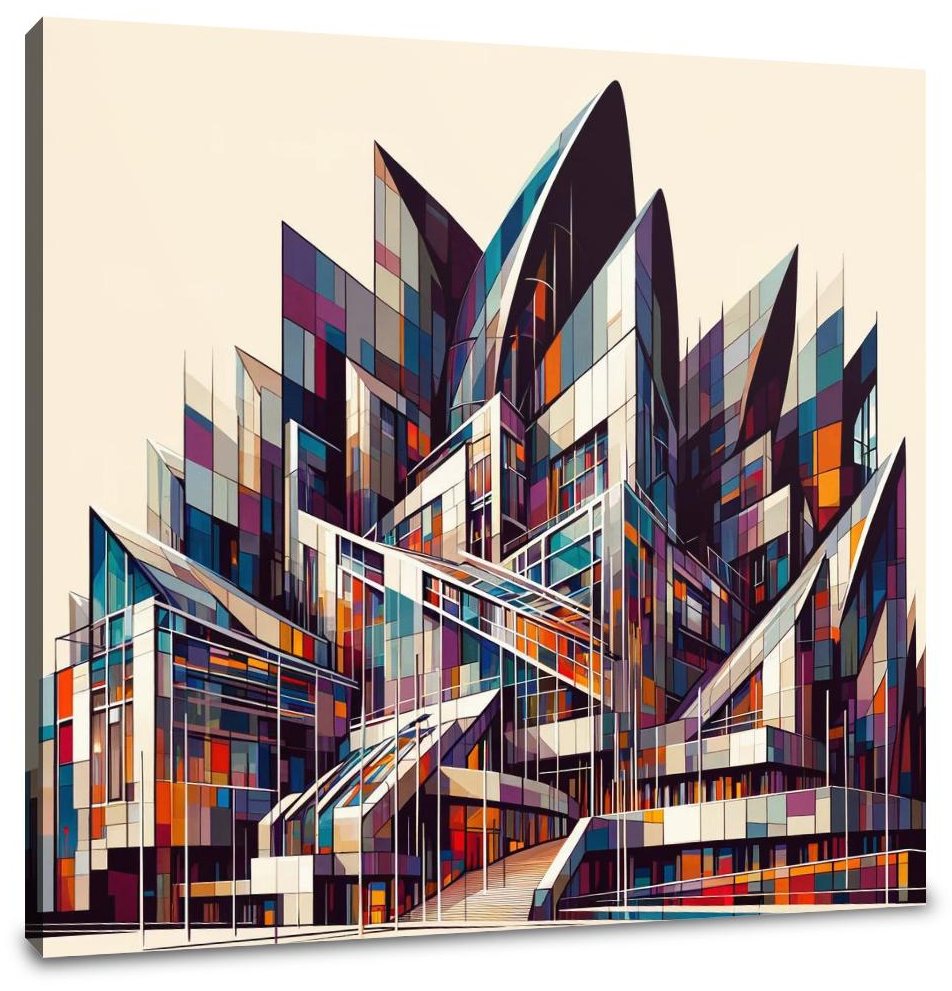 Edinburgh Scottish Parliament Abstract Vision Canvas