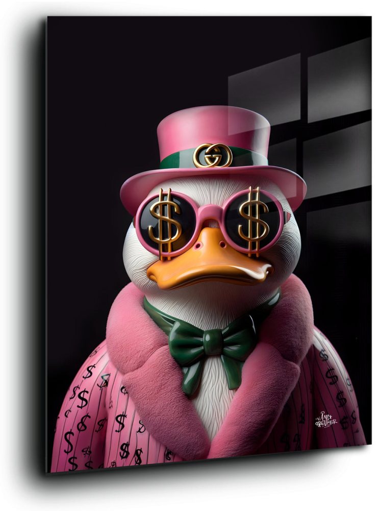 Pink flashy duck