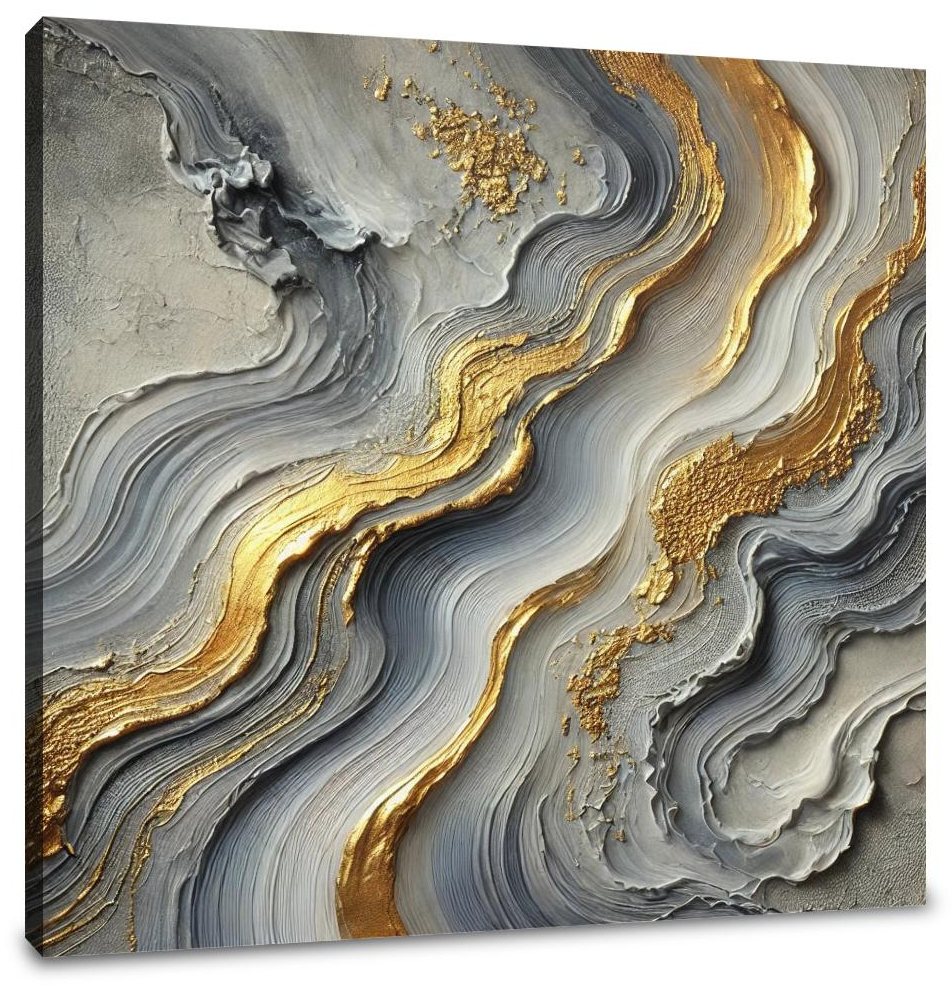 Golden Elegance Flow Canvas