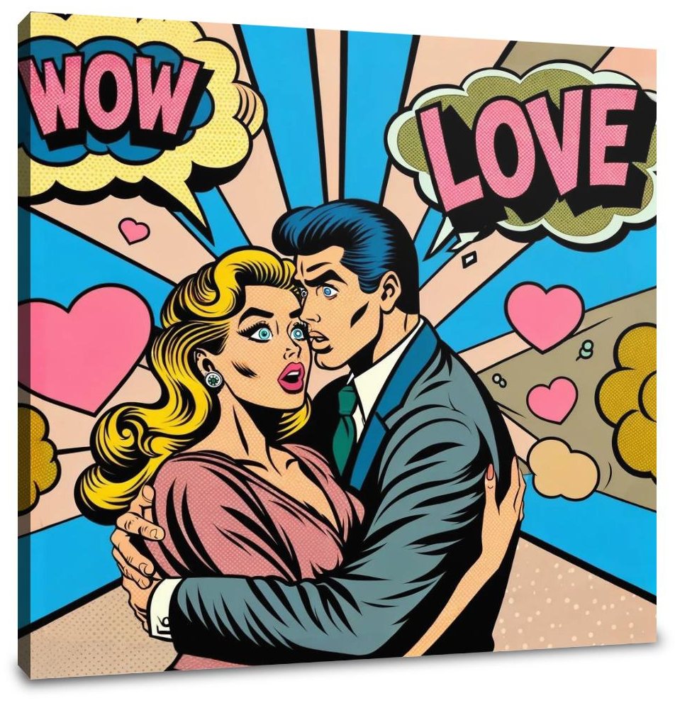 Comic Romance Canvas