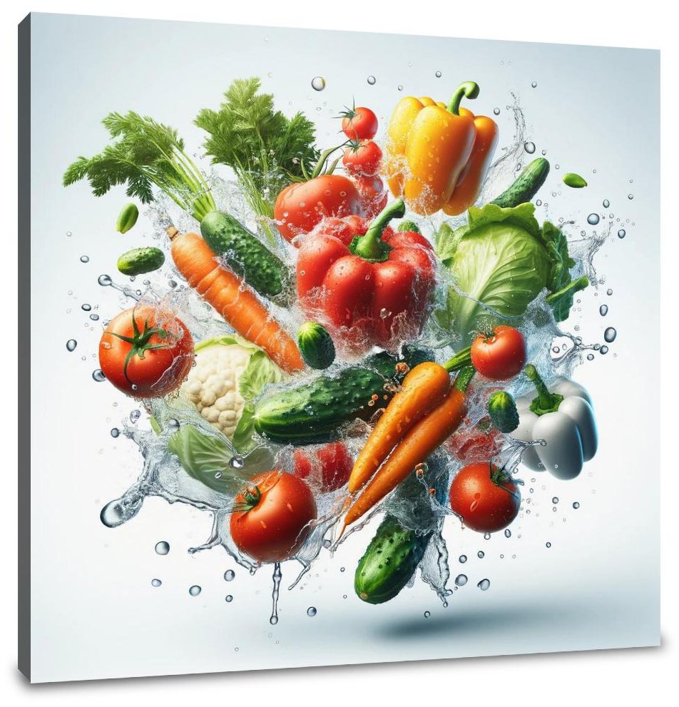 Vegetable Splash Symphony Canvas