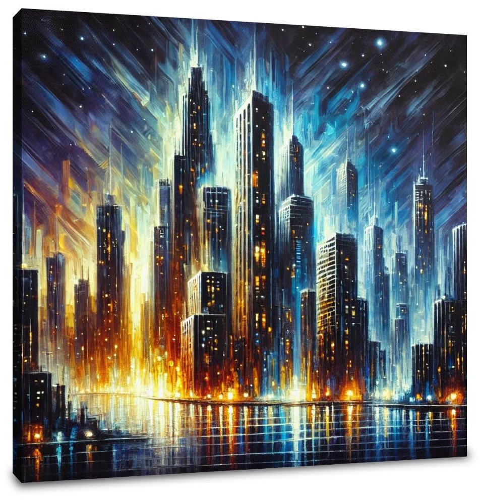 Nocturnal Skyline Canvas