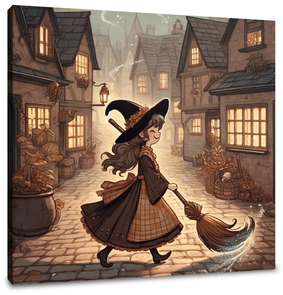 Whimsical Witch Canvas