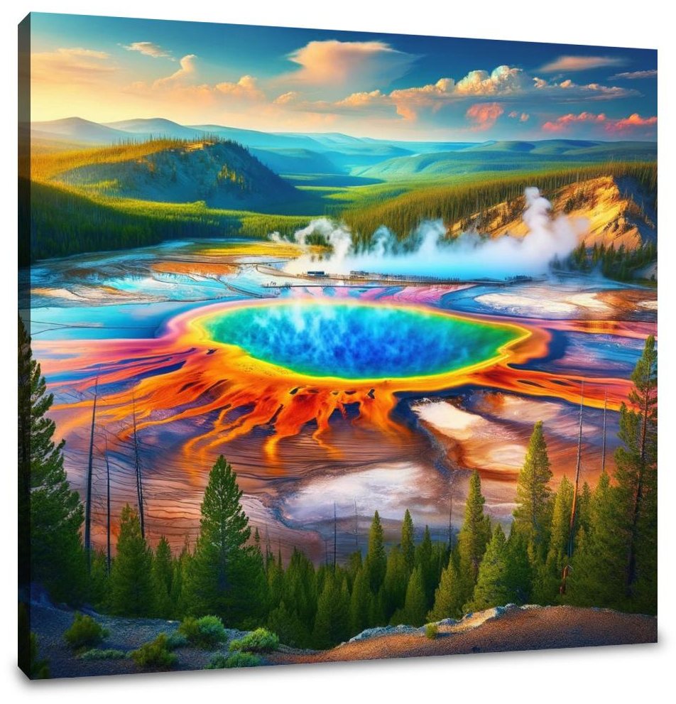 Grand Prismatic Vista Canvas