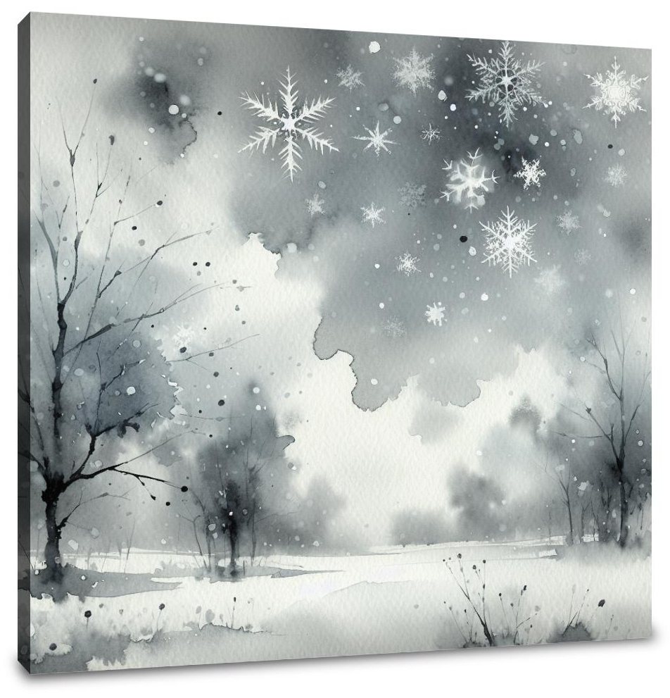 Winter's Whispering Snowfall Canvas