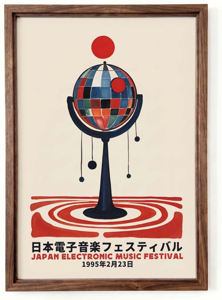 Japanese Electronic Music Festival Poster Print