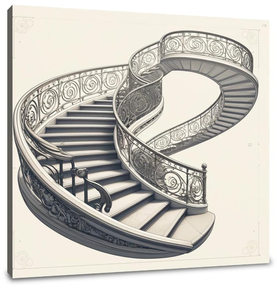 Elegant Spiral Canvas