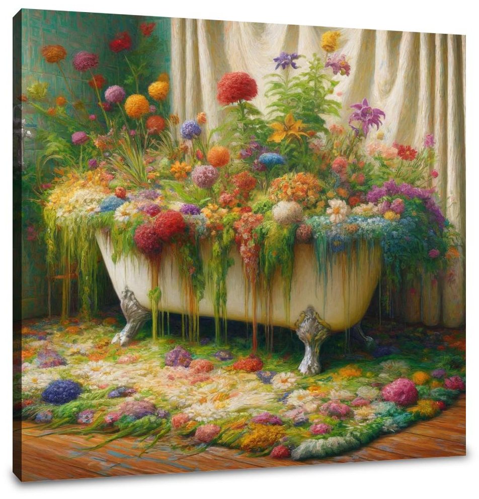 Botanical Bath Bloom Canvas
