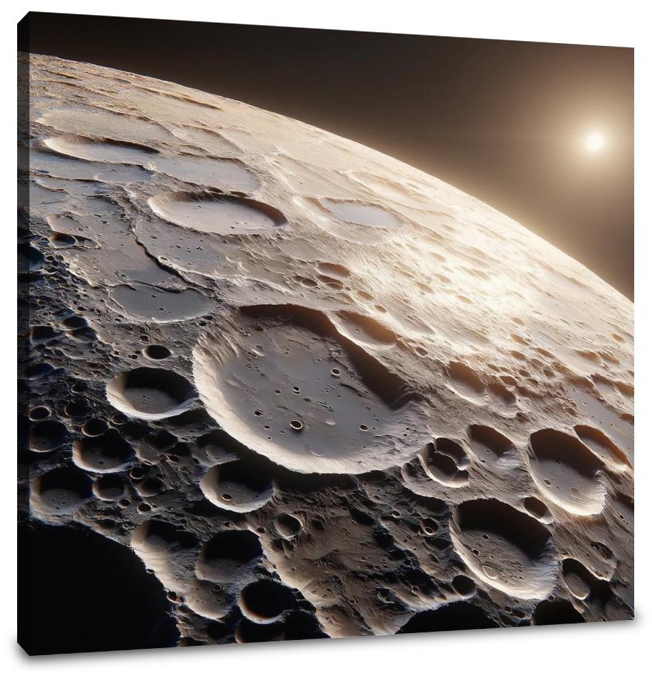 Mercury's Caloris Basin Brilliance Canvas
