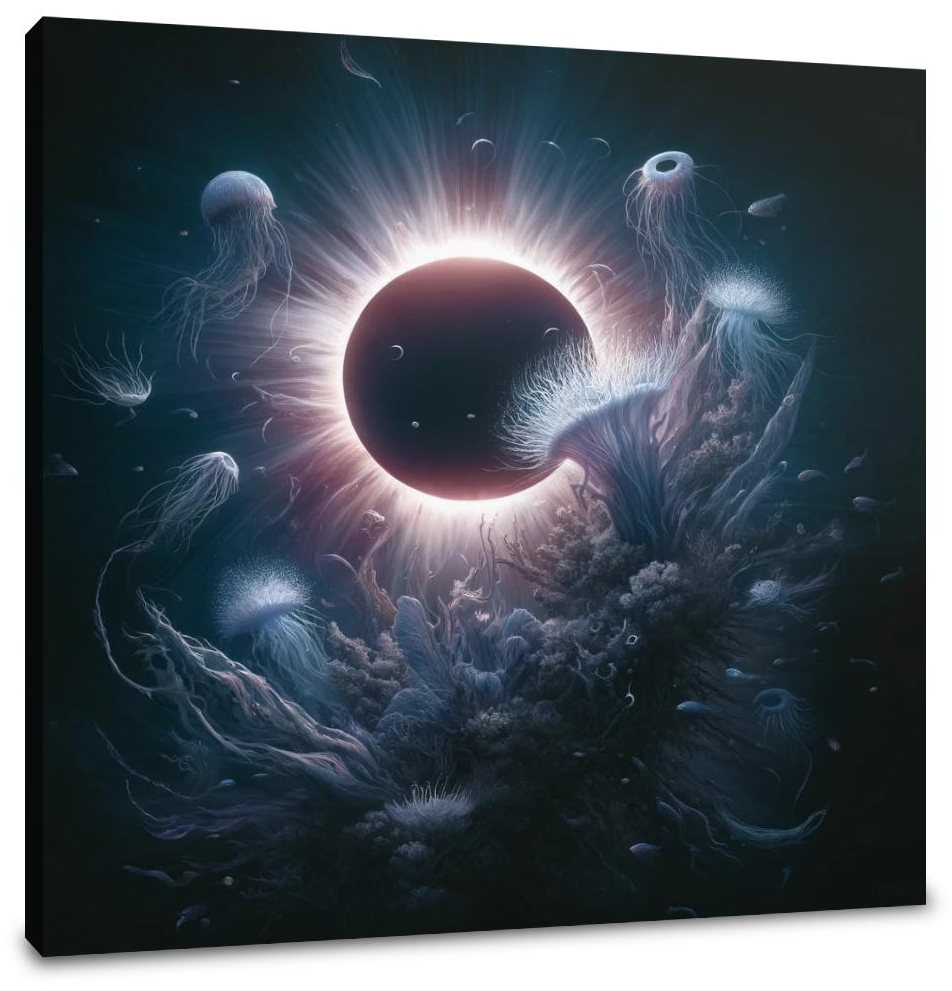 Eclipse Under the Sea Canvas