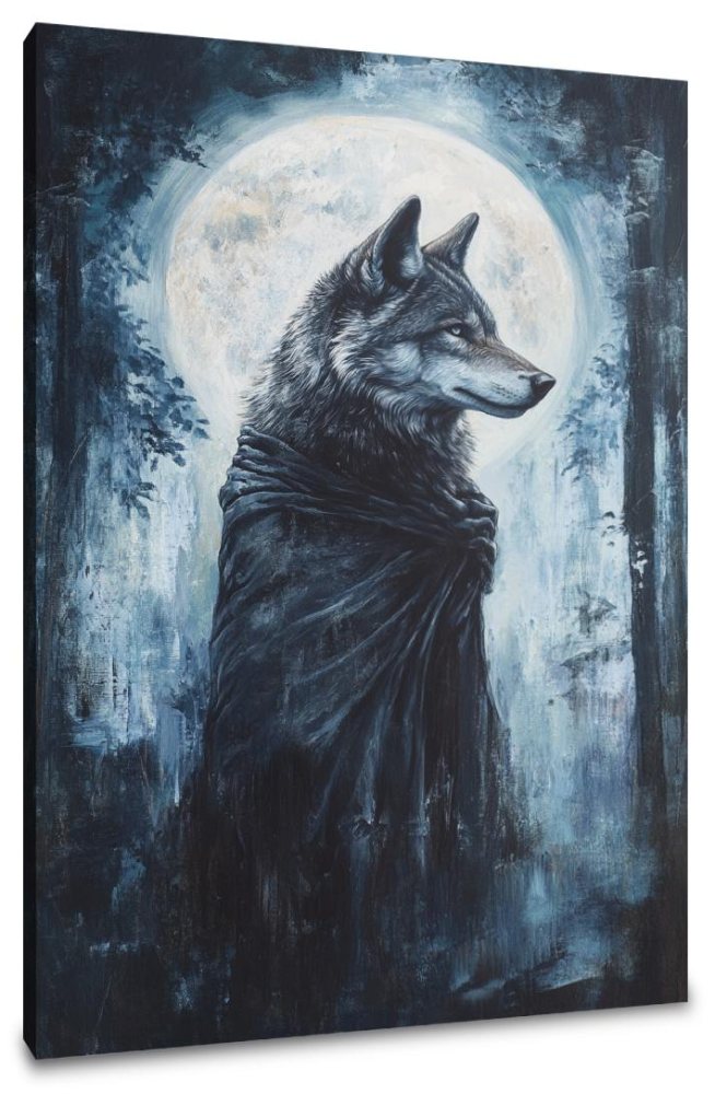 Regal Wolf Moon Canvas