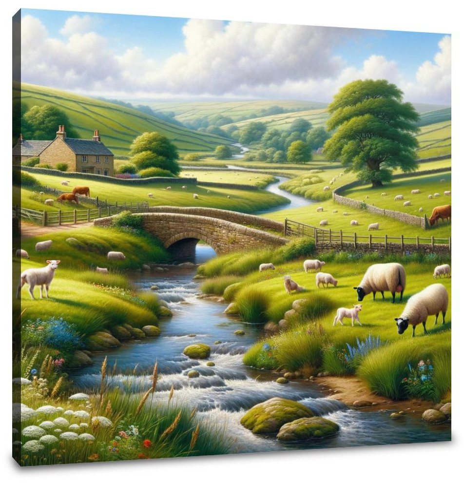 Pastoral Countryside Canvas