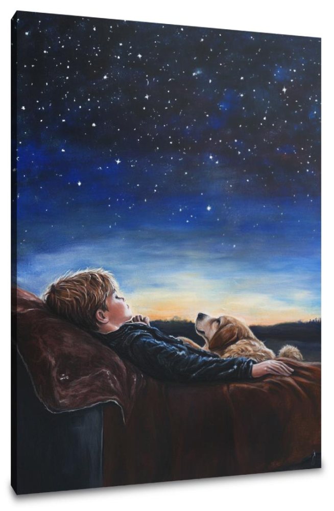 Stargazing Friends Canvas