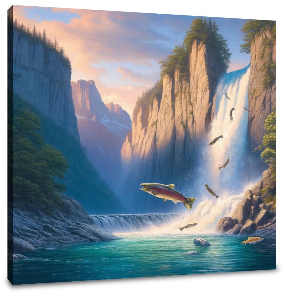 Salmon Leap Canvas