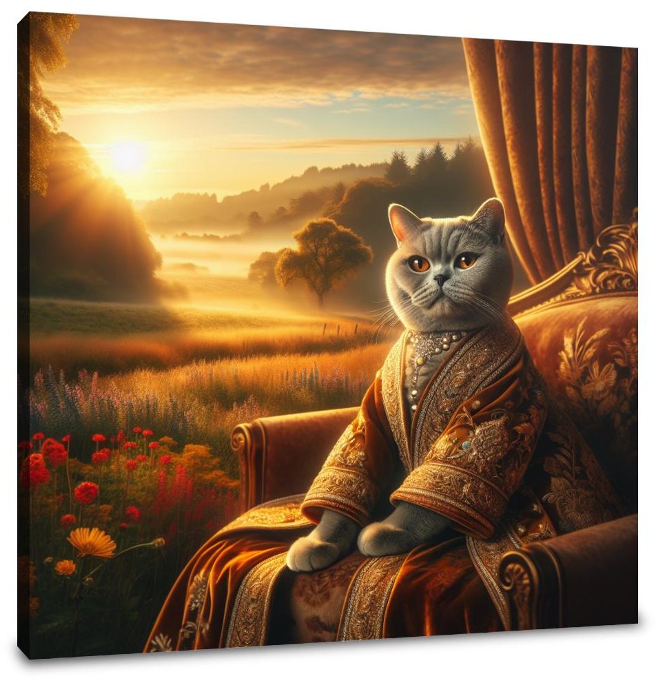 Regal Dawn Cat Majesty Canvas