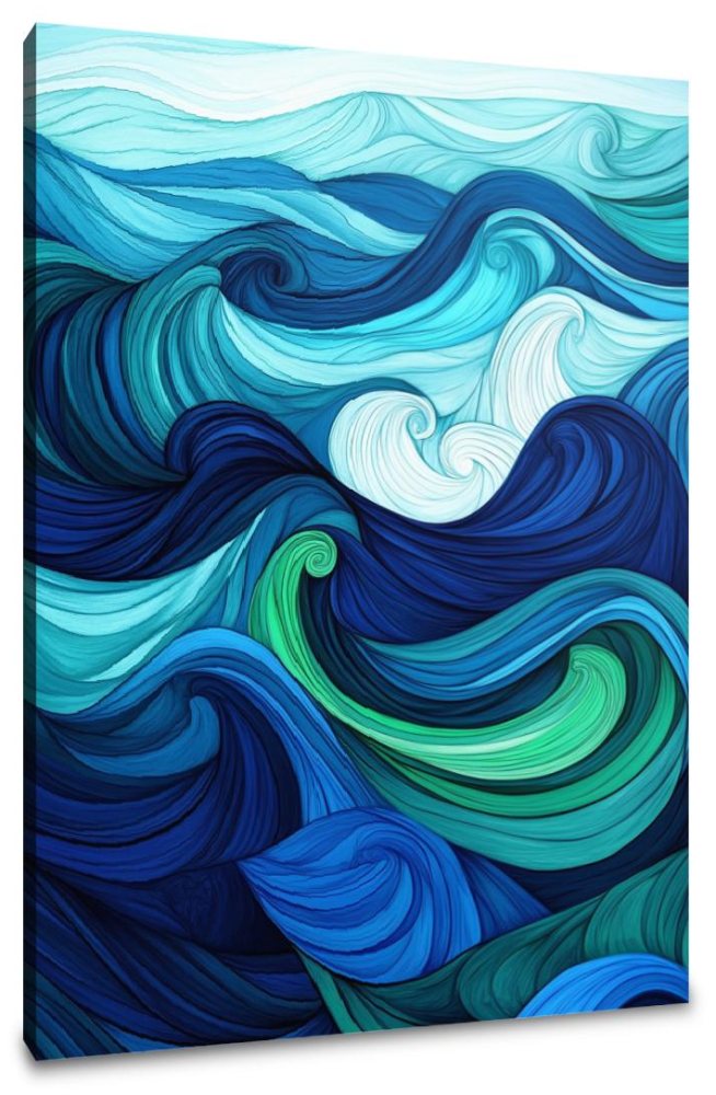 Ocean Rhythm Waves Canvas