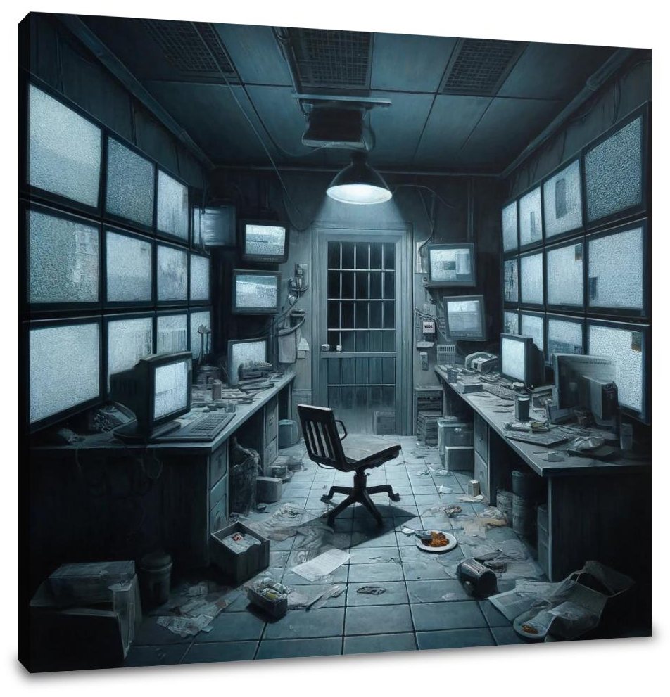 Derelict Security Office Canvas