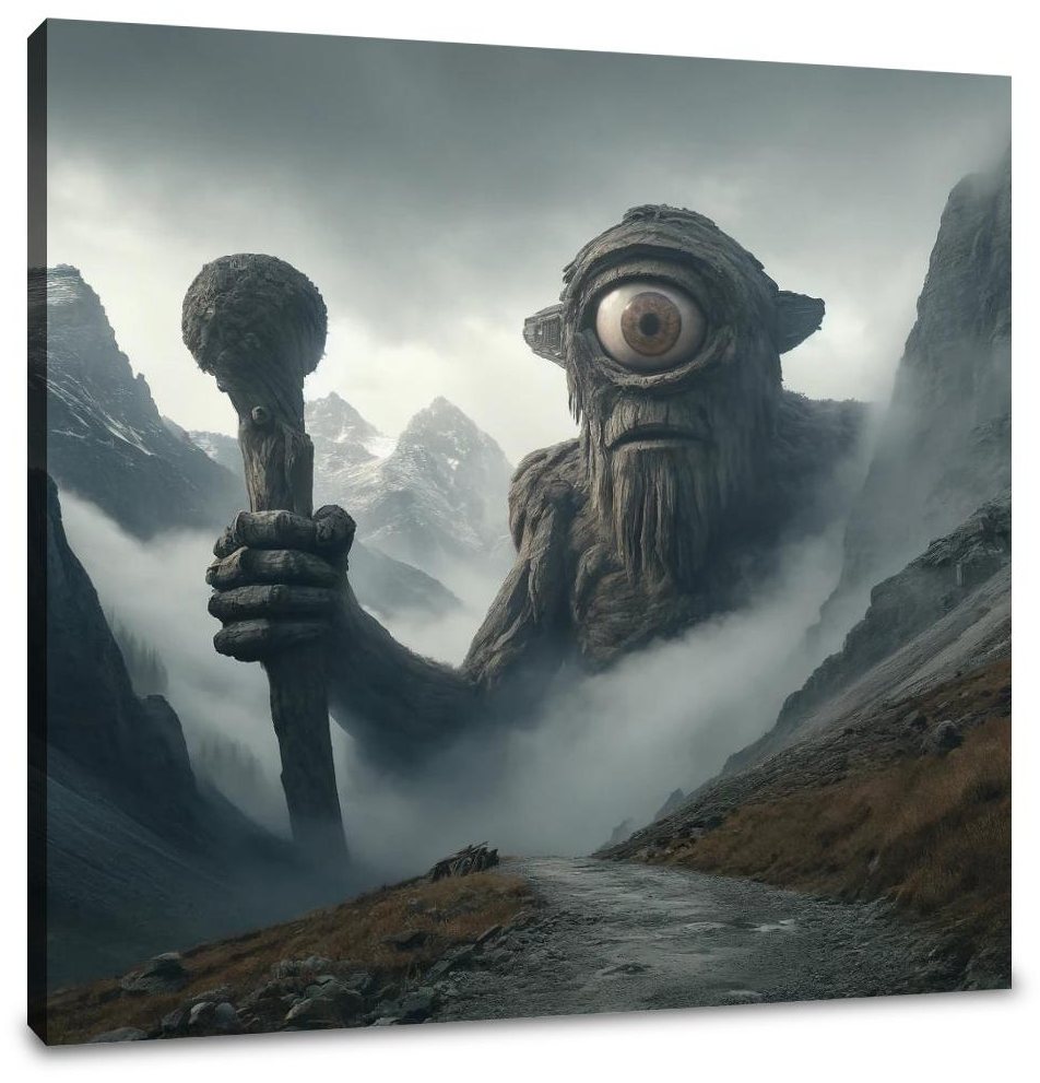Guardian Cyclops of the Misty Pass Canvas