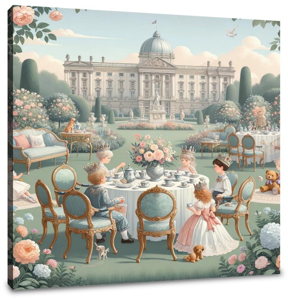 Royal Garden Tea Party Canvas