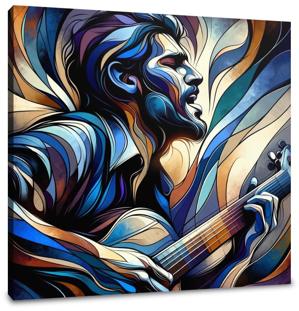 Passionate Guitarist Canvas