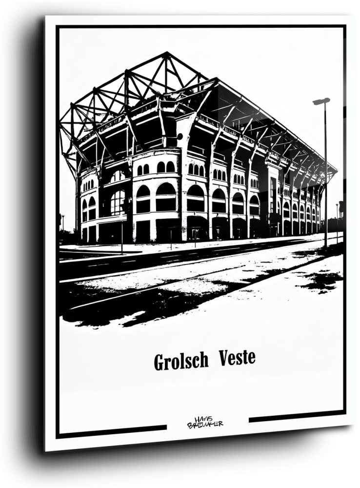 Grolsch black and white stencil art