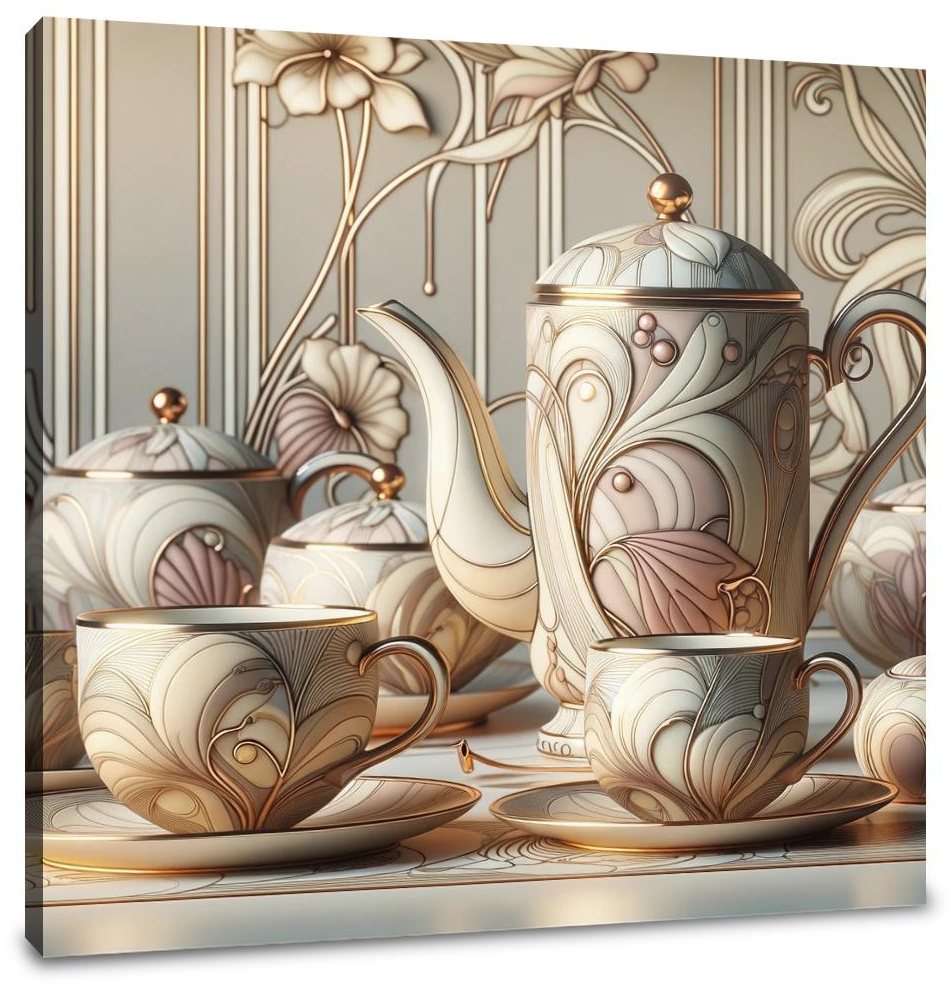 Art Nouveau Elegance Canvas