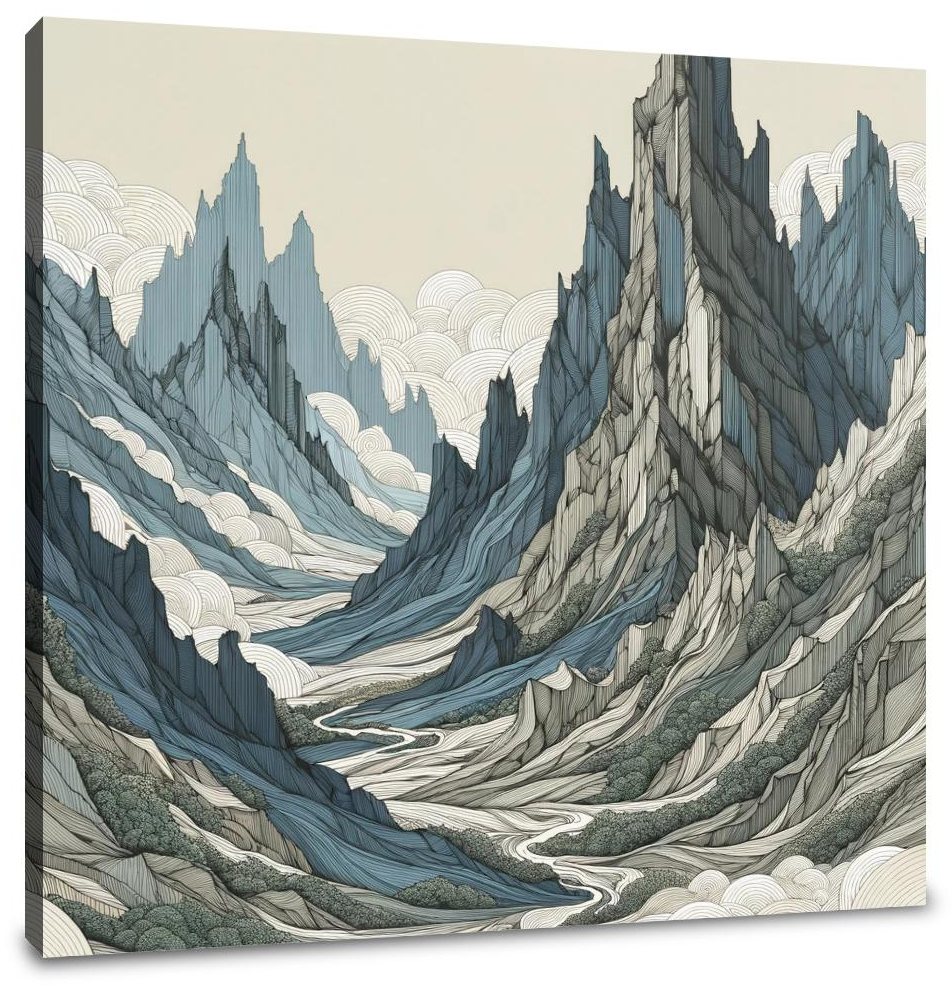 Majestic Peaks Enigma Canvas