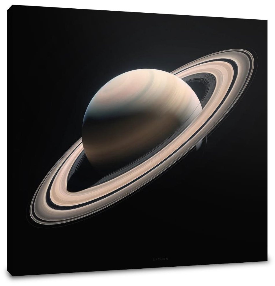 Saturn's Celestial Solitude Canvas