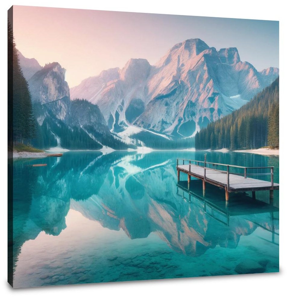 Mountain Lake Serenity Canvas