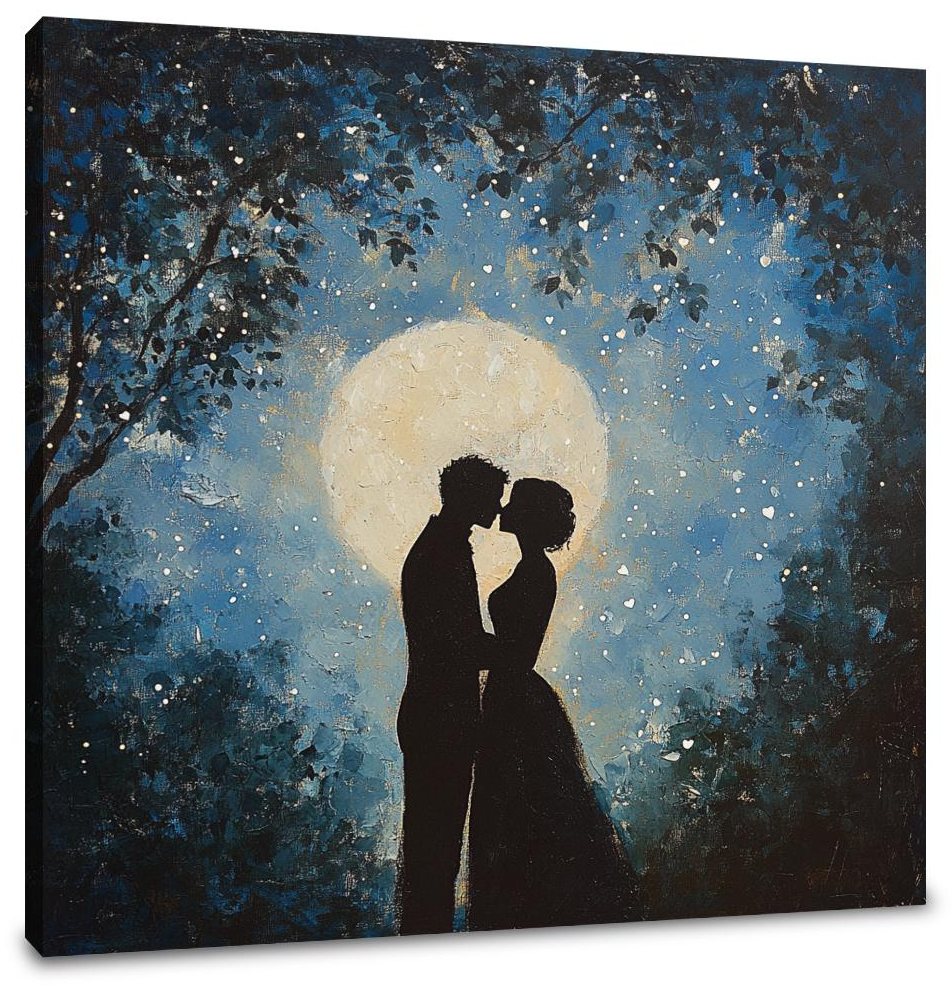 Star-Kissed Affection Canvas