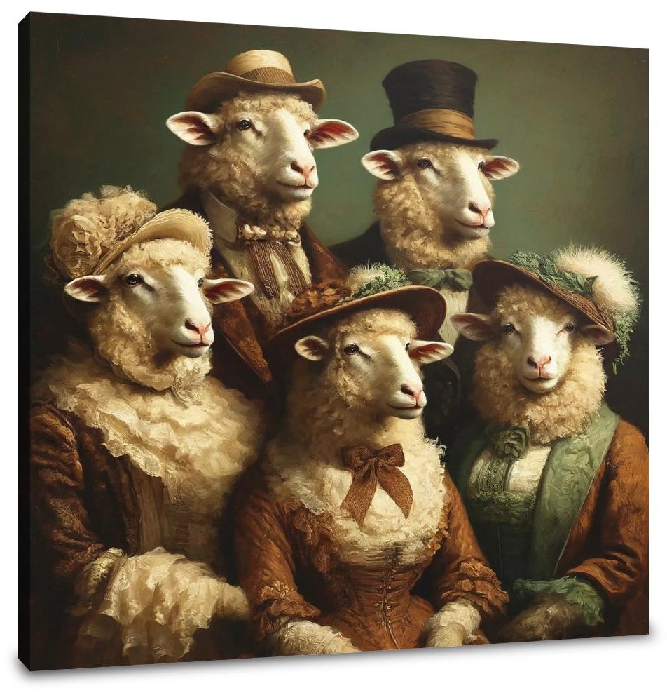 Aristocratic Flock Canvas
