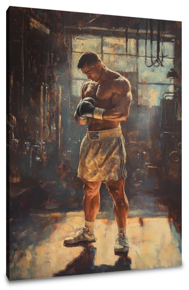 Determined Boxer Canvas