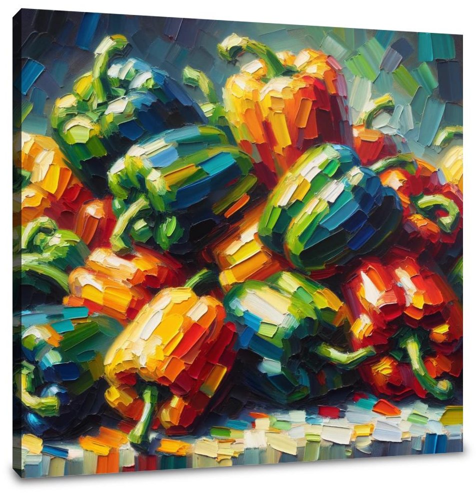 Post-Impressionist Pepper Party Canvas