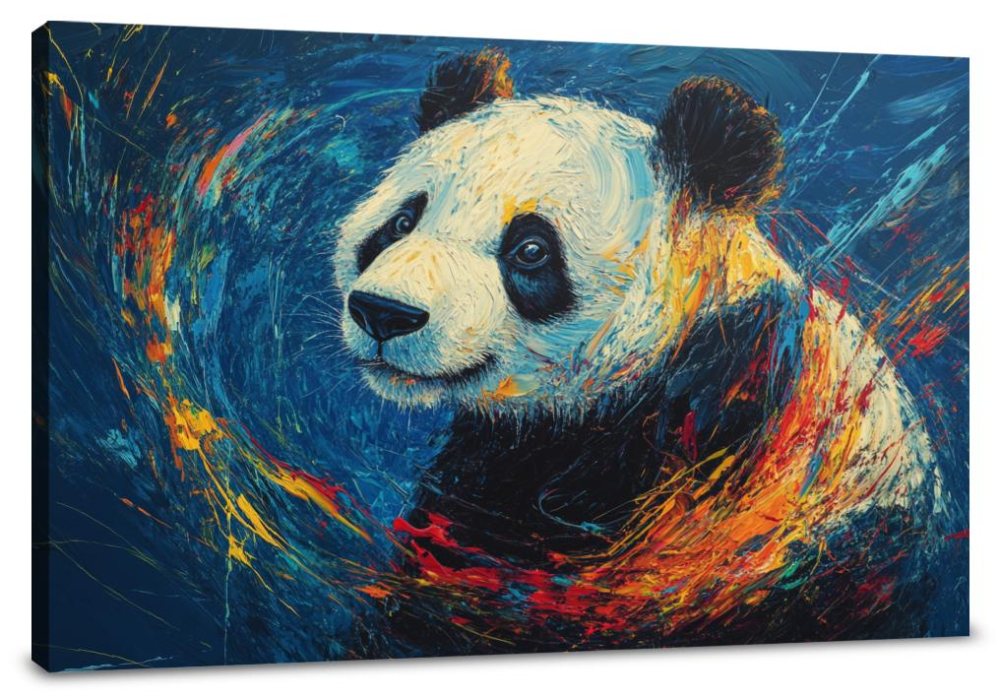 Vivid Panda Canvas